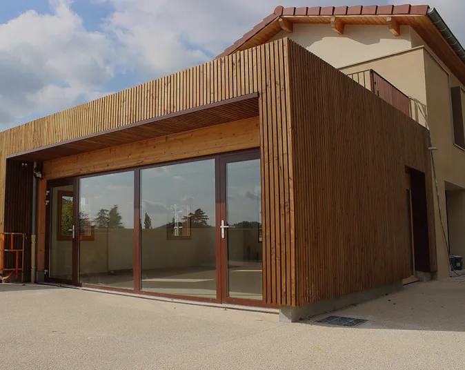 Extension bois contemporaine